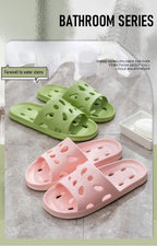 Slippers Men Bathroom Water Leaky Slippers Summer Women Home Couples Non-slip Indoor Home Waterproof Sandals Super Light