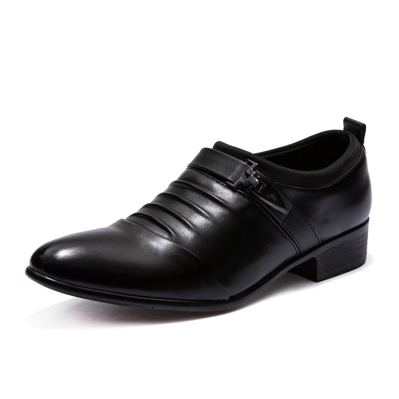 Cheap White Men's Dress Shoes Pointed-Toe Slip-On Leather Shoes Man Big Size 38-48 Casual Business Shoes Men zapatos para hombre