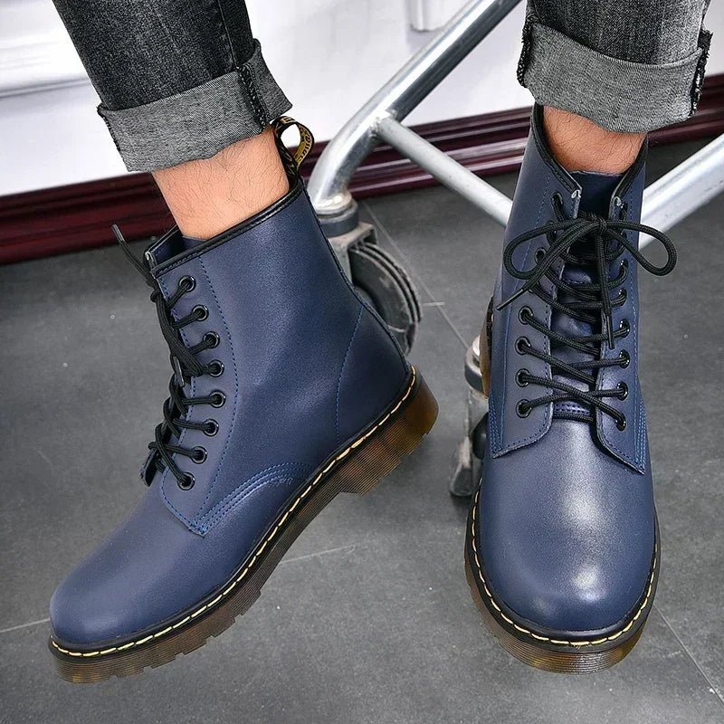 Designer Leather Men Boots Outdoor Mens Ankle Boots Winter Casual Shoes Lightweight Male Warm Work Boots Classic Handmade Boots