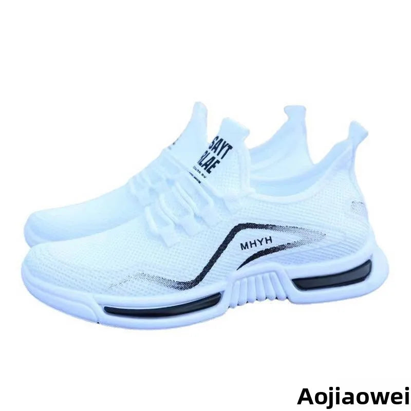 Men's Running oes 2024 New Summer Casual Breathable Ultra-light Anti-slip Sports oes White Me oes for Men