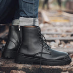 Men's High-quality British Chelsea Luxury Leather Fashion Workwear Motorcycle Trendy Shoes Platform Spring Black Men's Shoes