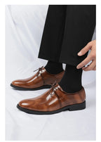 Fashion Purple Dress Shoes Man Party Shoes Casual Business Leather Shoes for Men Comfortable Pointed Toe Men's Formal Shoes 2025