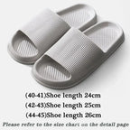 Fashion Men's Women's Sandals Anti-Slip Wear-Resistant EVA Thick Sole Comfortable Home Slippers Bathroom Bath Flip-Flops