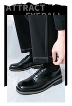 New Spring Autumn Fashion Men Shoes Men Leather Oxfords Shoes Casual Lace-up Formal Business Wedding Dress Shoes Big Size 38-46