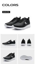 Xtep Running Shoes For Men 2024 Winter Leather Waterproof Sports Shoes Cushioning Wear-Resistant Jogging Sneakers 876419110051