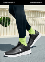 Xtep Running Shoes For Men 2024 Winter Leather Waterproof Sports Shoes Cushioning Wear-Resistant Jogging Sneakers 876419110051