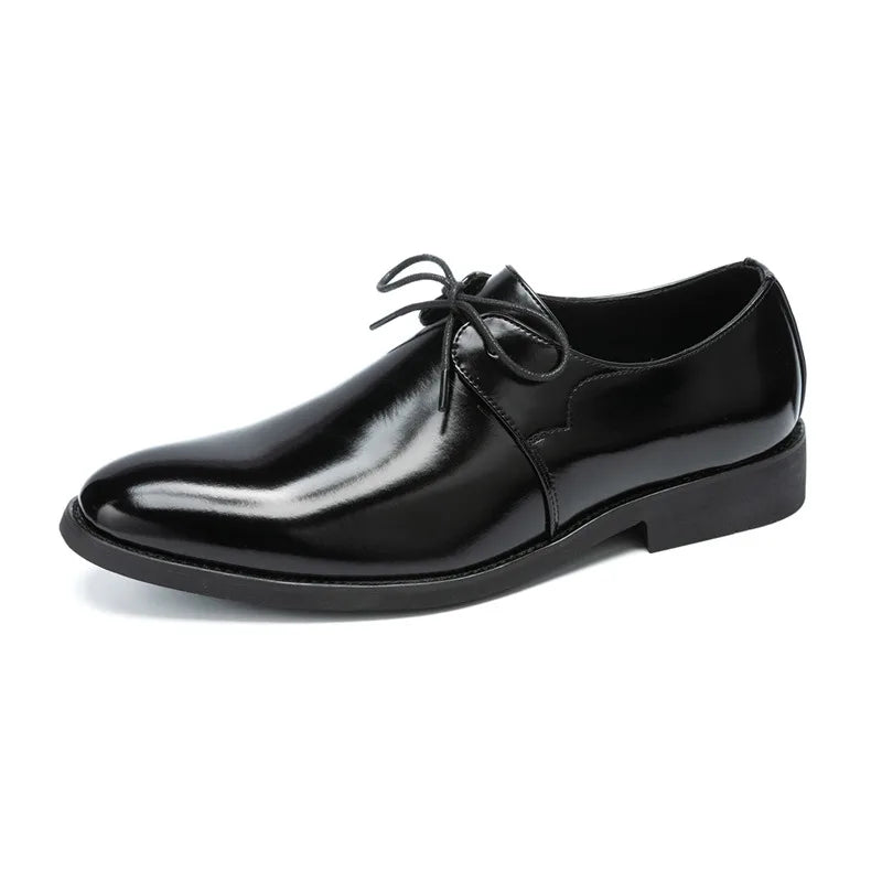 Fashion Purple Dress Shoes Man Party Shoes Casual Business Leather Shoes for Men Comfortable Pointed Toe Men's Formal Shoes 2025