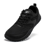 HOBIBEAR Minimalist Wide Toe Shoes Mens Womens Artificial Leather Running Sneakers Lace Up Lightweight Breathable Walking Shoes