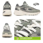 Bassploa Men Running Shoes New Casual Mesh Breathable Lace-Up Sport Shoes Male Fashion Lightweight Non-Slip Walking Shoes