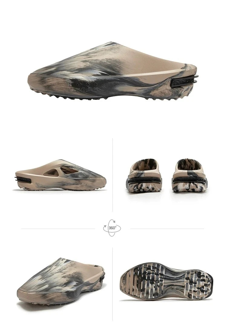 361 Degrees Joker Cyber Men Slippers Outdoors Breathable Soft Anti-slip Antiskid Beach Sandals Flexible Male Shoes 672521104