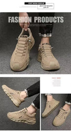 Men's Lightweight Sport Work oes Spring Construction Site Waterproof Non-Slip Wear-Resistant Slip-On Office Work Se oes