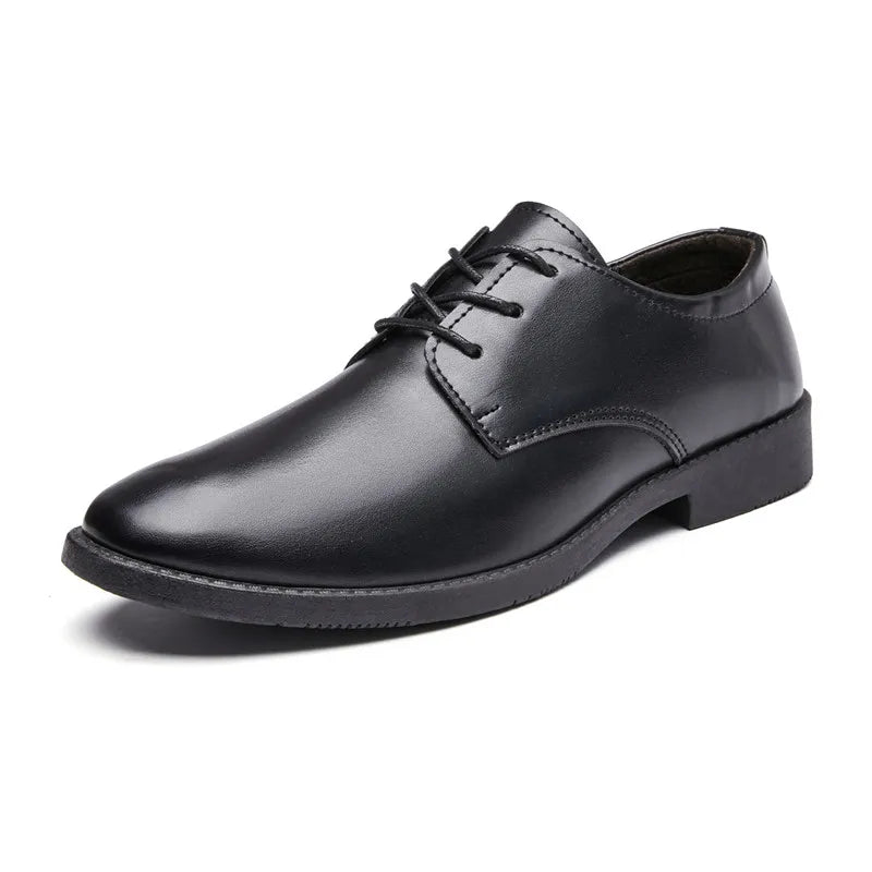 Youth Formal oes Men's Bla Suit oes Soft Bot Busin Interview Casual Wedding oes Leather round Toe Low Heel