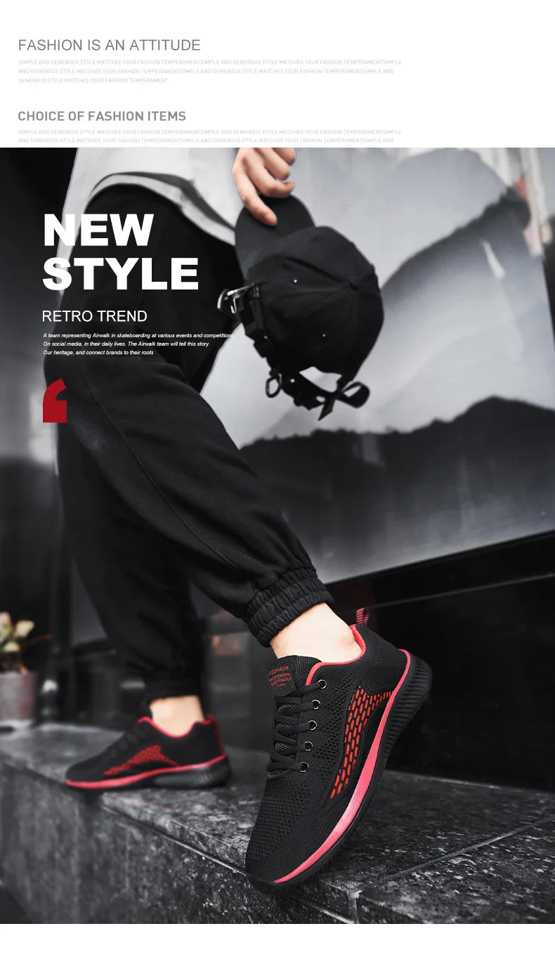 Men Running Sneakers Summer 2023 Men Sport Shoes Lightweight Classical Mesh Breathable Casual Shoes Male Fashion Tenis Masculino