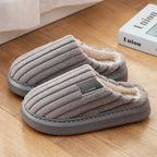 Autumn And Winter Men's Thickening Warm Increase Slippers Stepping On The Sense Of Shit Thick Bottom Household Non-Slip Slippers