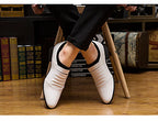 Cheap White Men's Dress Shoes Pointed-Toe Slip-On Leather Shoes Man Big Size 38-48 Casual Business Shoes Men zapatos para hombre