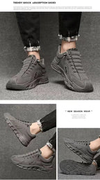 Men's Lightweight Sport Work oes Spring Construction Site Waterproof Non-Slip Wear-Resistant Slip-On Office Work Se oes