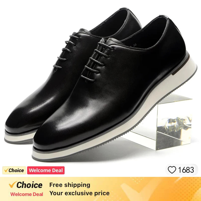 European Luxury Men Sneakers Genuine Cow Leather Monk Strap Basic Double Buckles Wingtip Brogue Casual Office Party Mens Shoes