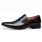 Classic Dress Shoes for Men Leather Shoes PU Crocodile Business Casual Formal Sneakers Plus Size Office Wedding Party Oxfords