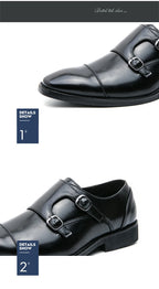 Fashion Designer Formal Slip On Men Dress Shoes New Classic Leather Oxfords For Wedding Party Business Flat Shoes Men's Loafers