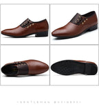 Men Leather Casual Shoes Slip-on Business Dress Shoes All-Match Wedding Shoes Shock-Absorbing Footwear Wear-Resistant Size 38-48