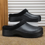 Fashion Winter Men's Warm Slippers Cotton Slippers Waterproof Indoor Outdoor Warm Shoes Men Bedroom Home Plush Warm Slippers