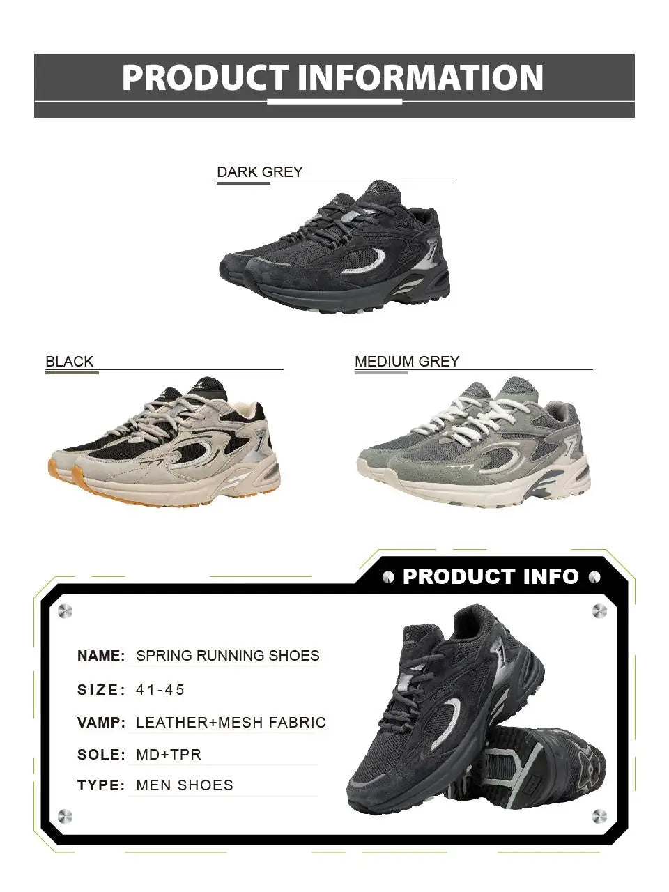 Bassploa Men Running Shoes New Casual Mesh Breathable Lace-Up Sport Shoes Male Fashion Lightweight Non-Slip Walking Shoes