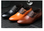 Men Leather Casual Shoes Slip-on Business Dress Shoes All-Match Wedding Shoes Shock-Absorbing Footwear Wear-Resistant Size 38-48