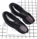 8-10cm Height Increasing Shoes for Men Summer Autumn Inside High Shoes Men's Hollow Business Dress Men's Elevator Leather Shoes