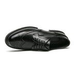 Oxford Shoes Genuine Calfskin Leather Brogue Dress Shoes Classic Business Formal Shoes Man Handcrafted Mens