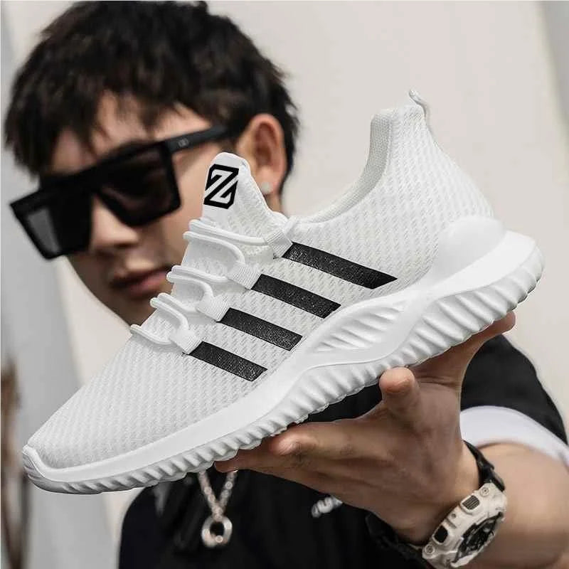 Men's Running oes 2024 New Summer Casual Breathable Ultra-light Anti-slip Sports oes White Me oes for Men