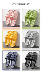Slippers Men Bathroom Water Leaky Slippers Summer Women Home Couples Non-slip Indoor Home Waterproof Sandals Super Light