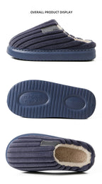 Autumn And Winter Men's Thickening Warm Increase Slippers Stepping On The Sense Of Shit Thick Bottom Household Non-Slip Slippers