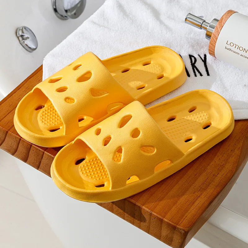 Slippers Men Bathroom Water Leaky Slippers Summer Women Home Couples Non-slip Indoor Home Waterproof Sandals Super Light