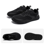 HOBIBEAR Minimalist Wide Toe Shoes Mens Womens Artificial Leather Running Sneakers Lace Up Lightweight Breathable Walking Shoes