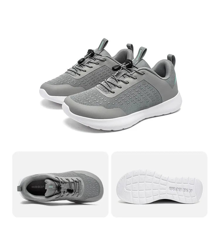 HOBIBEAR Wide Toe Running Shoes for Men Women Elastic Band Non Slip Sneakers Comfortable Walking Shoes
