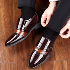 Luxury Mens Leather Shoes Retro Carved Lace-up Brogue Oxford Wedding Men Dress Shoes Male Formal Business Gentleman Office Shoes