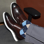 European Luxury Men Sneakers Genuine Cow Leather Monk Strap Basic Double Buckles Wingtip Brogue Casual Office Party Mens Shoes