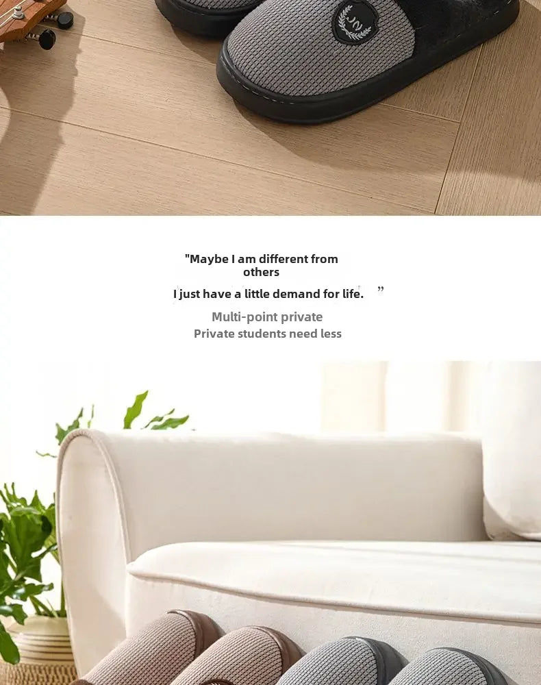 2023 New Winter Fleece-lined Cotton Slippers For Men Women Home Use Non-slip Thick Bottom Indoor Outdoor Wear Couples Warm