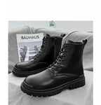 Men's High-quality British Chelsea Luxury Leather Fashion Workwear Motorcycle Trendy Shoes Platform Spring Black Men's Shoes